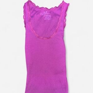 American Eagle Outfitters Magenta Lace Tank